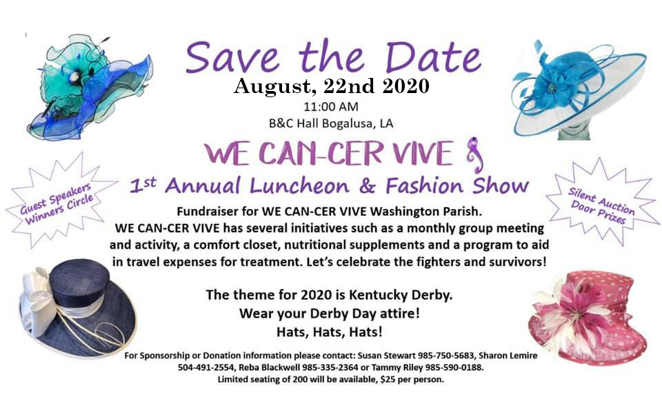 1st Annual Luncheon and Fashion Show Fundraiser - New Date @ B & C Hall Bogalusa